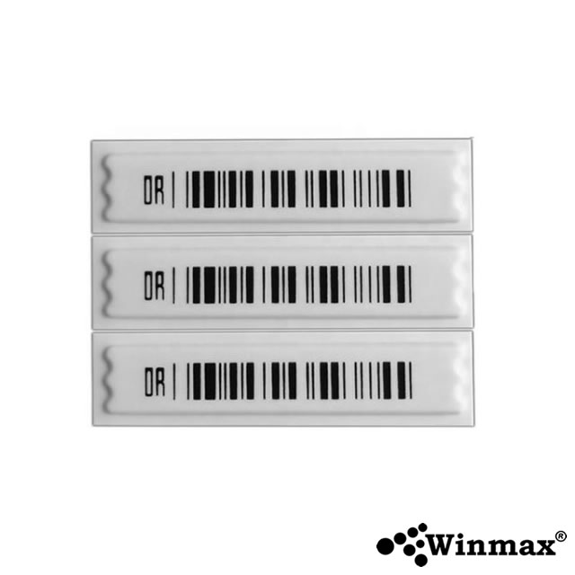 EAS Security Soft Tag 3 Chips Barcode Adhesive 58 Khz AM DR Label 1000 pcs