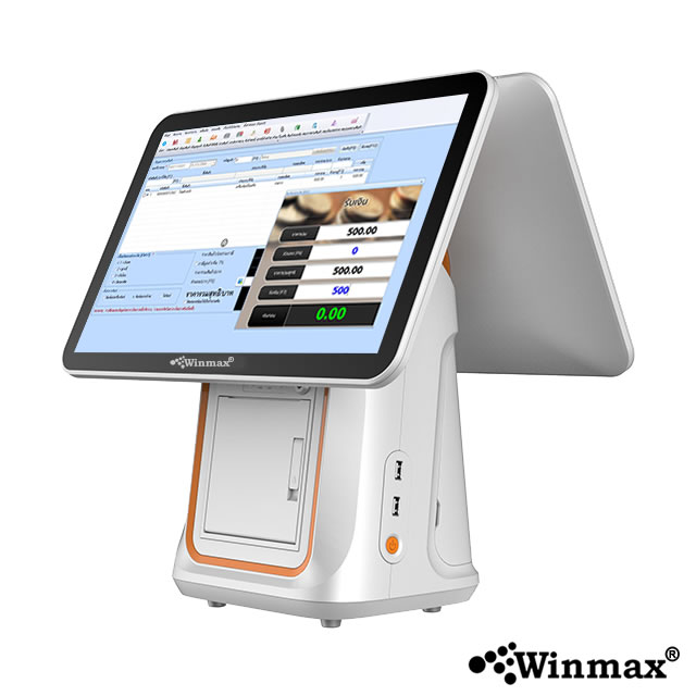 POS Touch Screen 15.6 inch With Customer Display and Thermal Printer