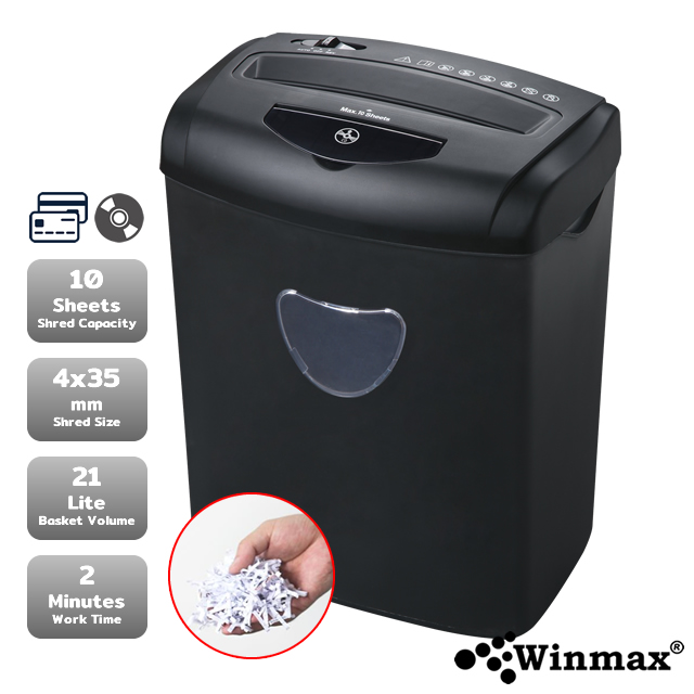 Paper shredder 10 sheets shredder CD Winmax-CD218P