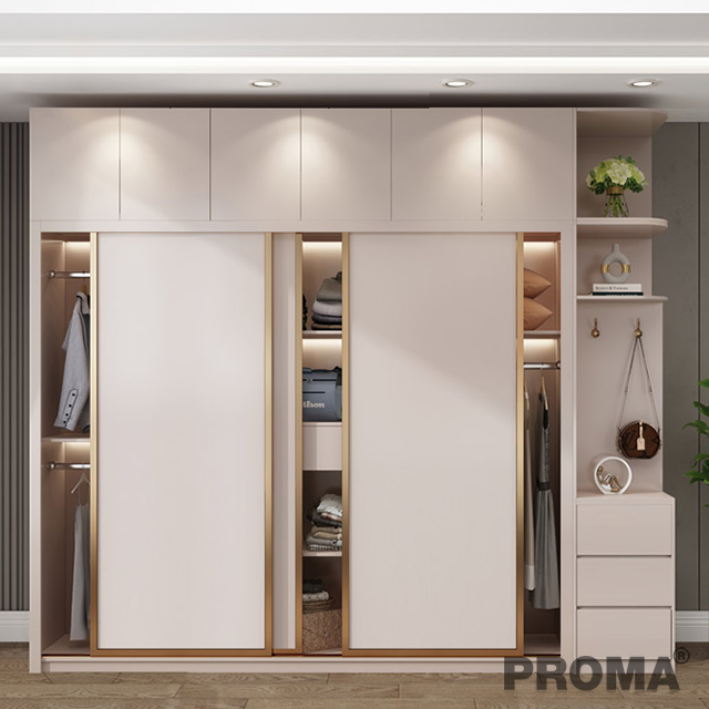 Wardrobe Sliding Door Home Bedroom Small Coat Cabinet
