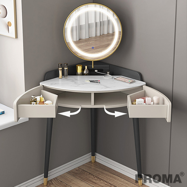 Light Makeup Mirror Flip Dressing Table