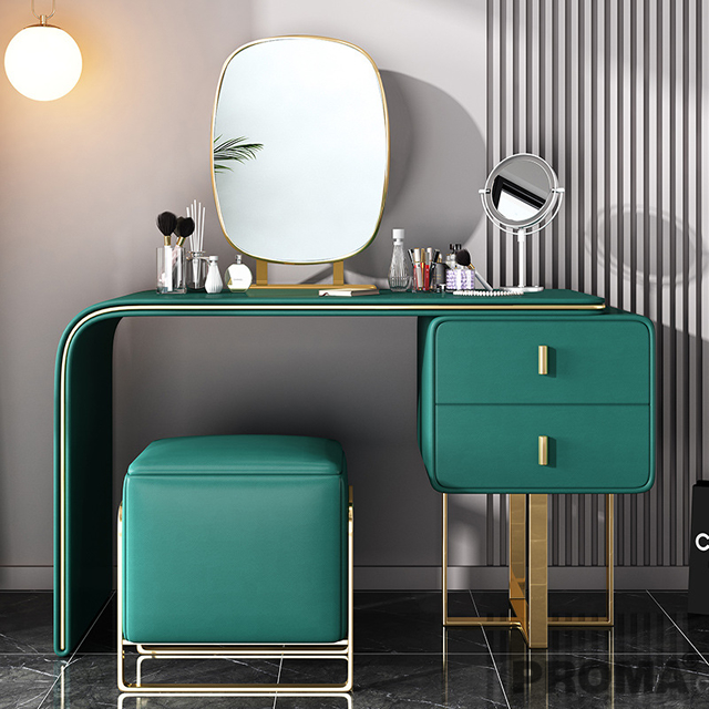 Dresser Makeup Table With Mirror And Stool for Bedroom