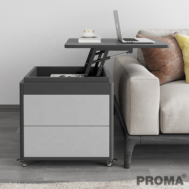 Black Foldable Lifting Modern Multifunctional Bedside