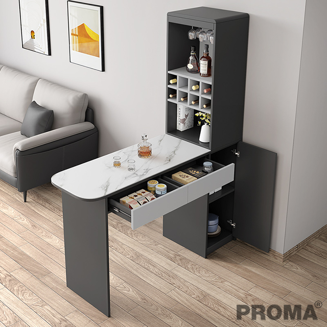 HOUSEHOLD MODERN BAR TABLE WITH CABINET