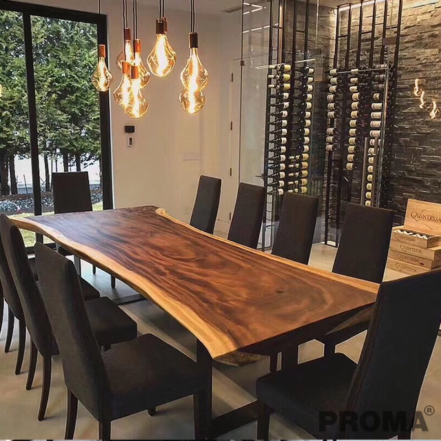 Table Walnut Natural Solid Wood