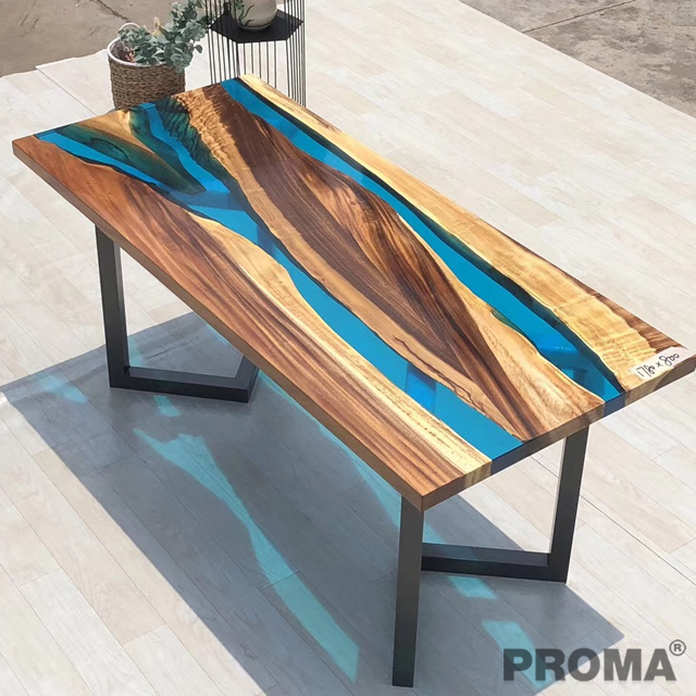 Wood River Design Restaurant Table Resin Epoxy