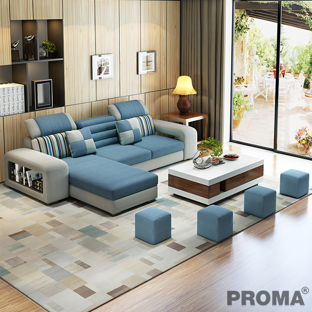 Living Room Furniture Fabric Corner Lounge Chair Sofa Bed