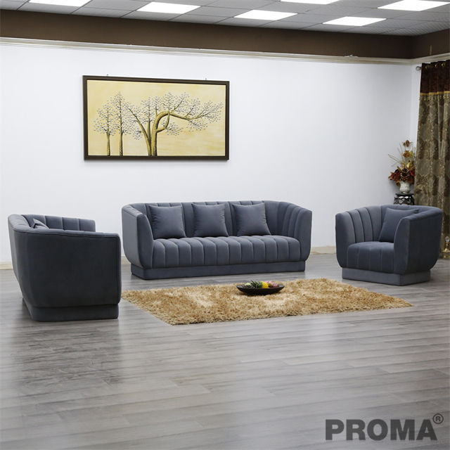 Seat Cushion Modern Fabric Velvet Leather Sofa Set