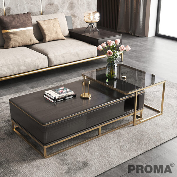 Coffee Tables Gold Stainless