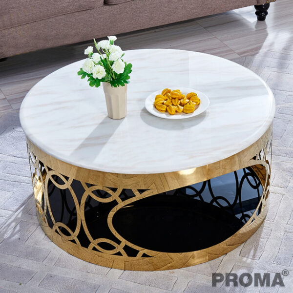 Luxury Marble Round Sofa Table