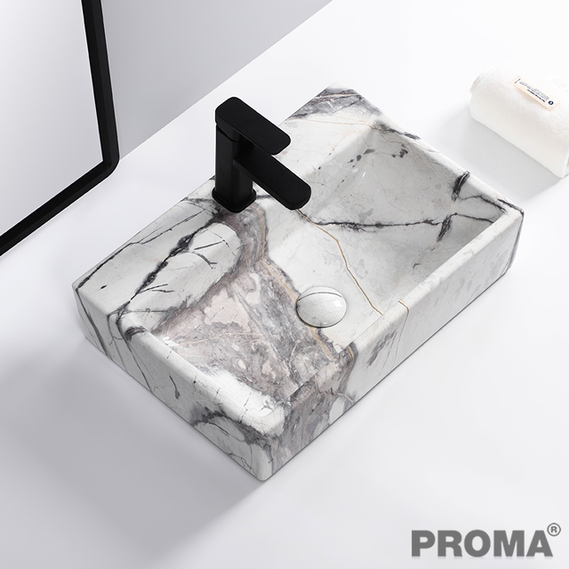 Ceramic Sanitary Ware Sinks Marble Sink Square