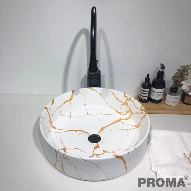 Matte Marble Vanity Vessel Sink Counter Top