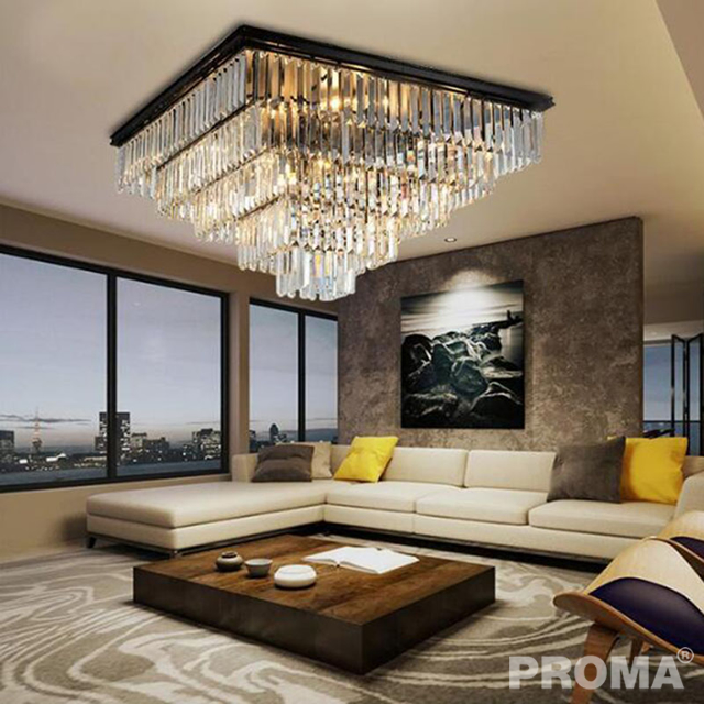 Crystal Ceiling Light Modern Vintage Style Dia40