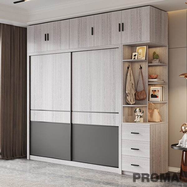 Cabinet Wardrobe Sliding Door Light Luxury Bedroom