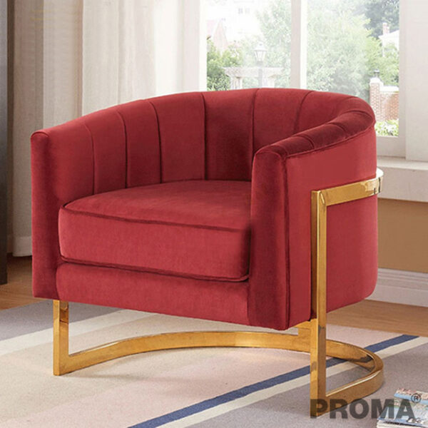 Proma Velvet Living Room Sofa Chair