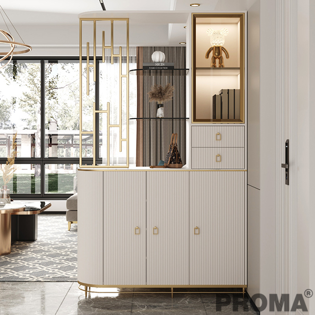 TABLE CONSOLE AND STORAGE CONSOLE WITH SHOE RACK CABINET 