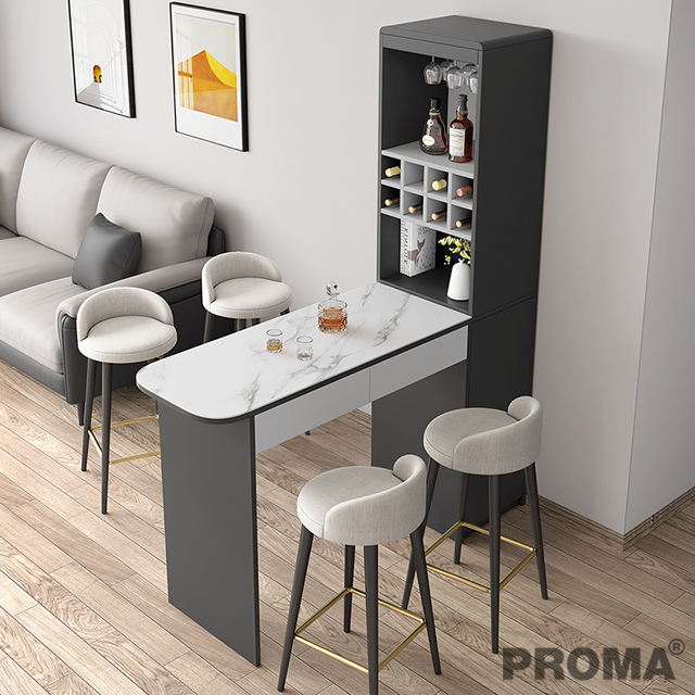 HOUSEHOLD MODERN BAR TABLE WITH CABINET