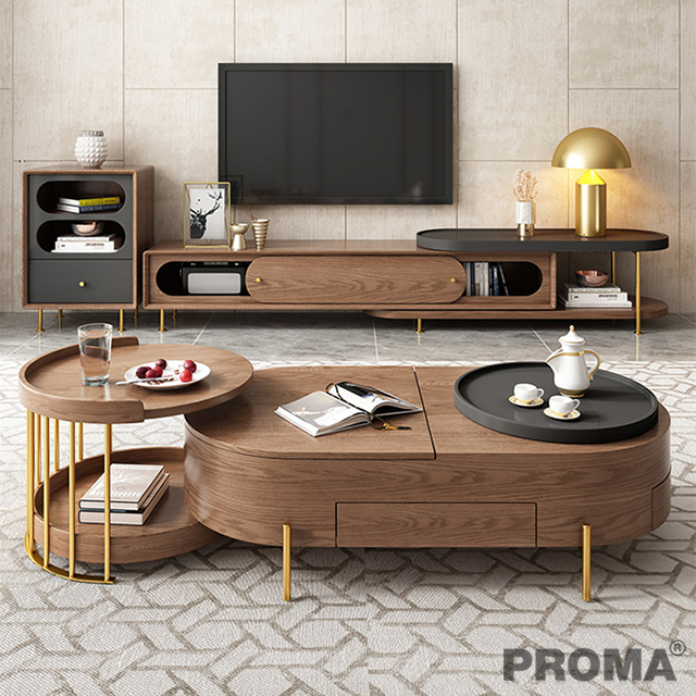 LIFT TOP MODERN DESIGNER WOODEN SOFA TABLE SETS