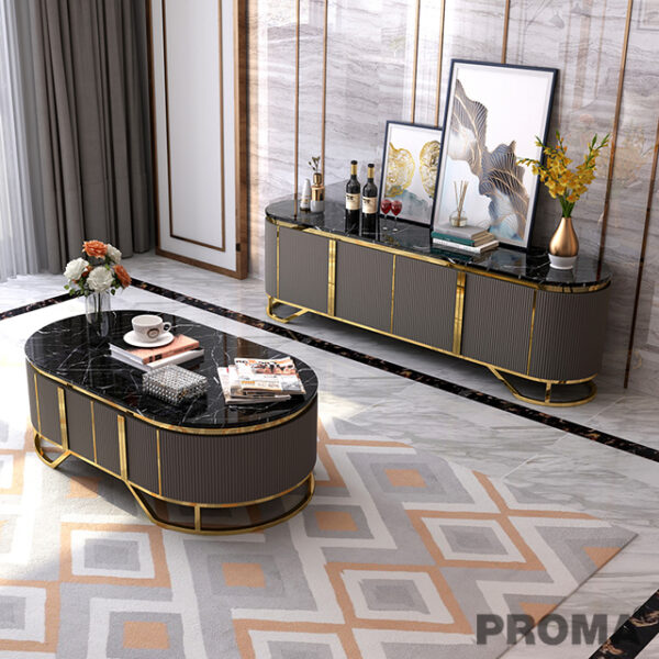 Luxurious marble TV stand