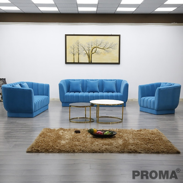 Seat Cushion Modern Fabric Velvet Leather Sofa Set