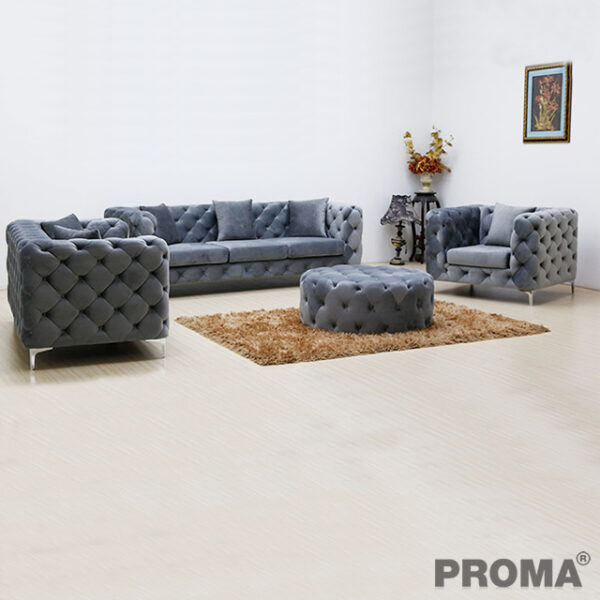 MODERN LUXURY STYLE CHESTERFIELD LOUNGE SOFA SET