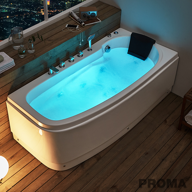 Standing Massage Bathtub with Led Light