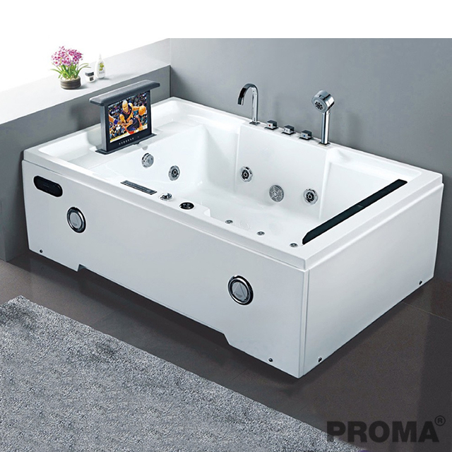 Indoor Big Therapy Massage Jet Whirlpool Bathtub with TV