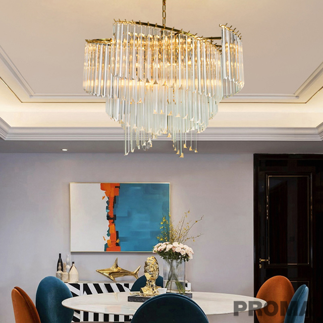 Chandelier Spiral Crystal Glass Lights