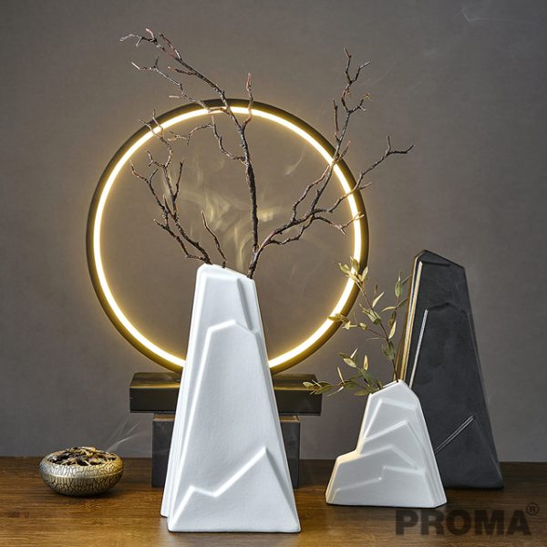 Chinese style home decoration rockery ceramic craft vase
