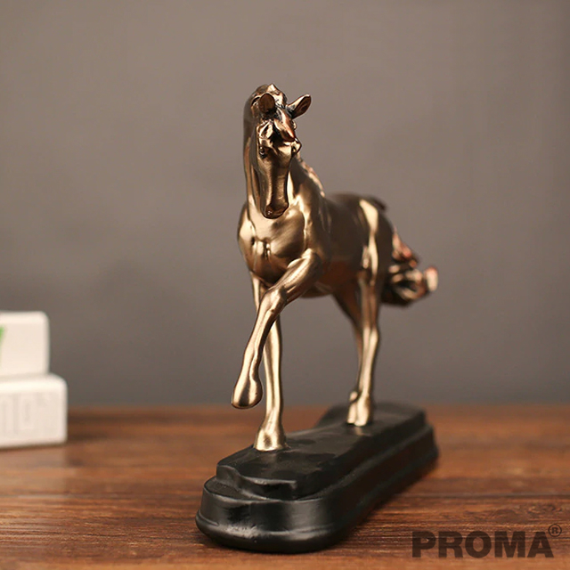 Resin Statue Copper Horse Ornaments Decoration